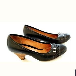 Clarks Artisan Active Air Brown Leather Wedge Slip